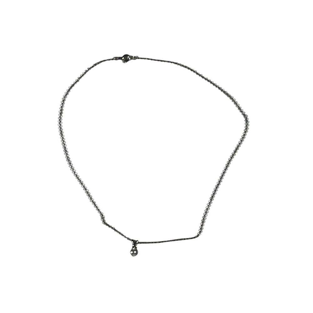 Solitaire Pendant Necklace Clear Stone Link Chain Spring Ring Clasp Jewelry
